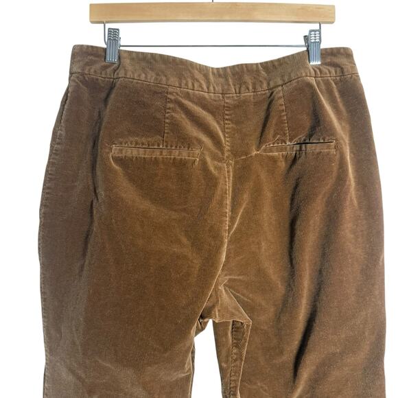 Adam Lippes Brown Retro 70s Corduroy Flare Leg High Rise Pants Size 16 - Picture 9 of 13